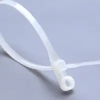 Хомут нейлоновый 200х4,8 бесцветный, с отверстием (100 шт)