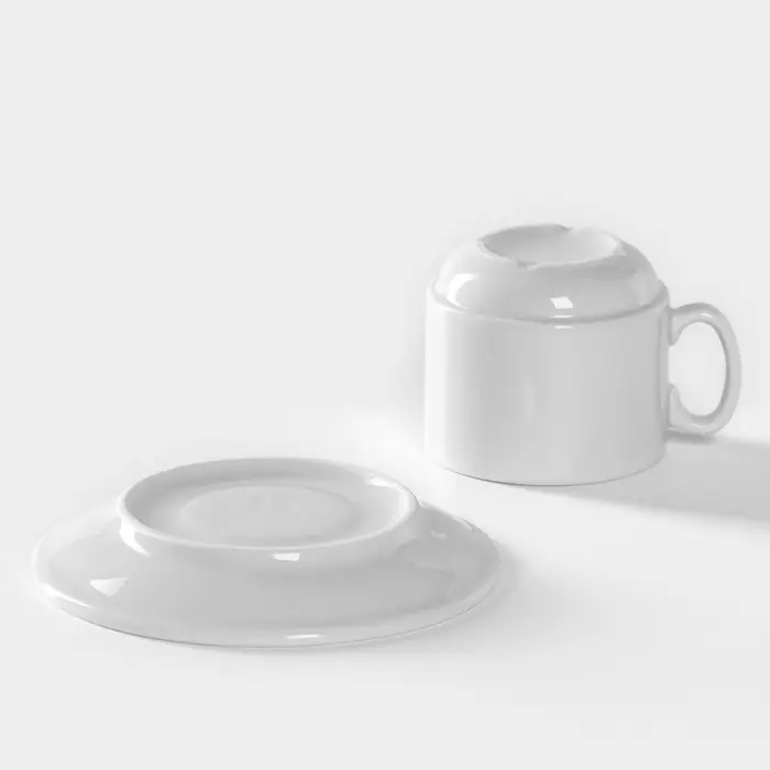 Кофейная пара фарфоровая &laquo;Мокко&raquo;, 100 мл, блюдце d=11,5 см