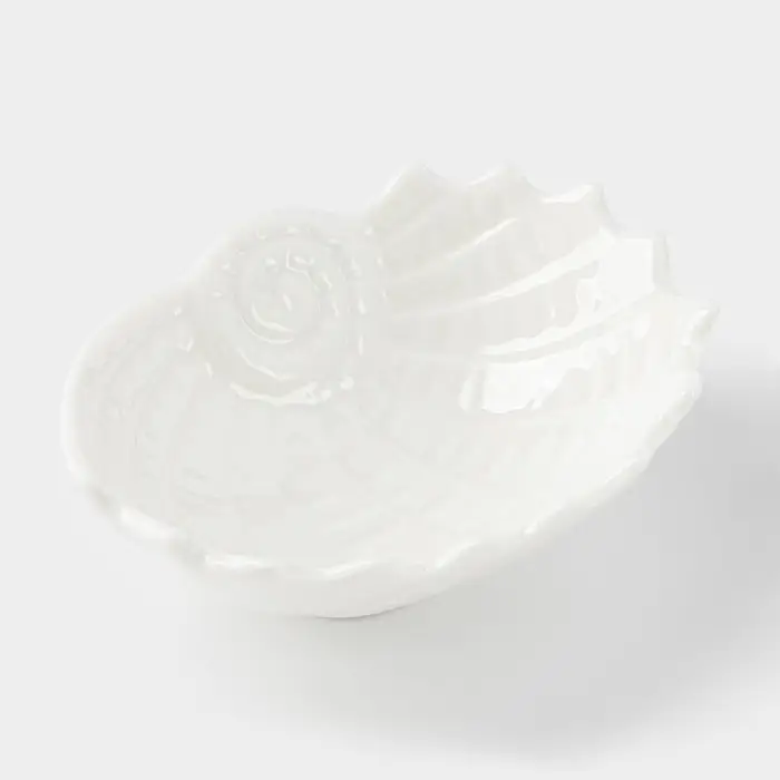 Блюдо керамическое &laquo;Ракушка&raquo;, 9&times;7&times;3 см, цвет белый