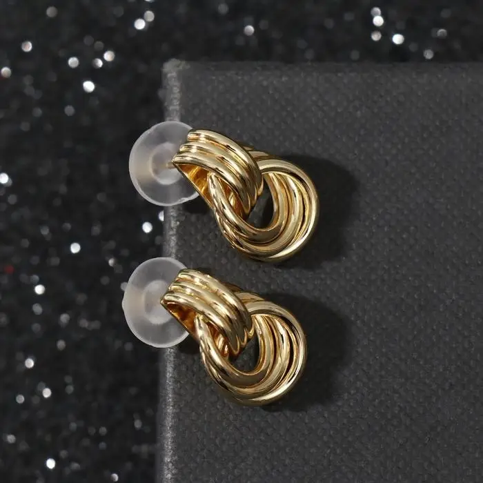 Серьги металл &laquo;Узелок&raquo; надежда, цвет золото