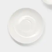 Чайная пара фарфоровая Magistro &laquo;Бланш&raquo;, 2 предмета: чашка 280 мл, блюдце d=15 см, цвет белый