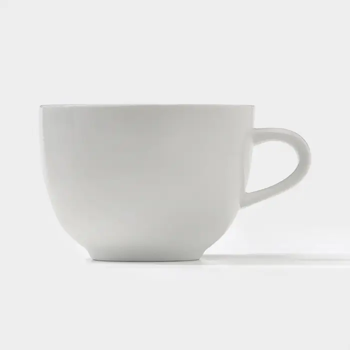 Чайная пара фарфоровая Magistro &laquo;Бланш&raquo;, 2 предмета: чашка 280 мл, блюдце d=15 см, цвет белый