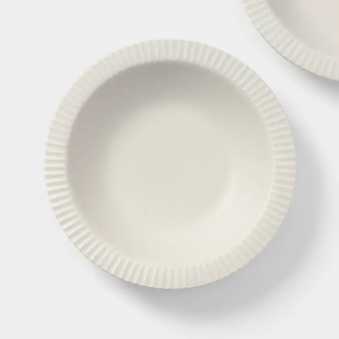 Тарелки Magistro Jarwah Lausanne, 550 мл, 21,3&times;4 см, глубокие, набор 2 шт, фарфор, серые