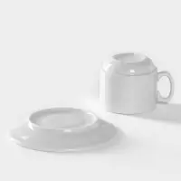 Кофейная пара фарфоровая &laquo;Мокко&raquo;, 100 мл, блюдце d=11,5 см