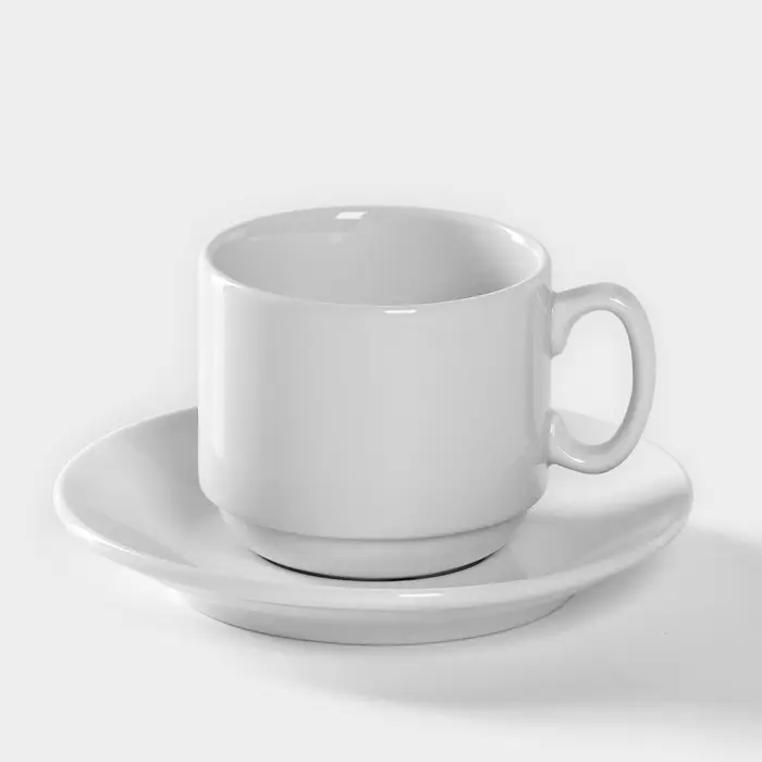 Кофейная пара фарфоровая &laquo;Мокко&raquo;, 100 мл, блюдце d=11,5 см