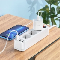 Сетевой фильтр Hoco NS2 White 3 гнезда плюс 3USB