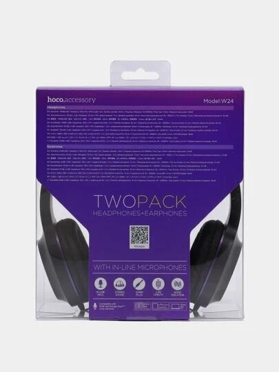 Проводные наушники HOCO W24 Enlighten, Jack 3.5mm, 1.2 м