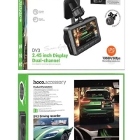 Видеорегистратор HOCO DV3 1080P/30fps, 2.45 Display + камера заднего