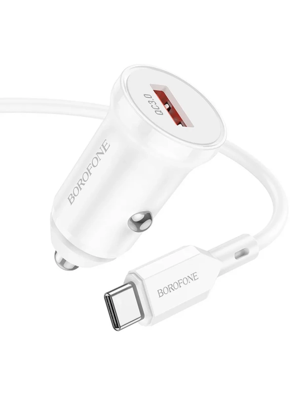 Автомобильная быстрая зарядка для телефона с кабелем Type-C