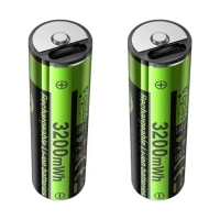 Батарейки АА аккумуляторные, перезаряжаемые, набор 2 шт