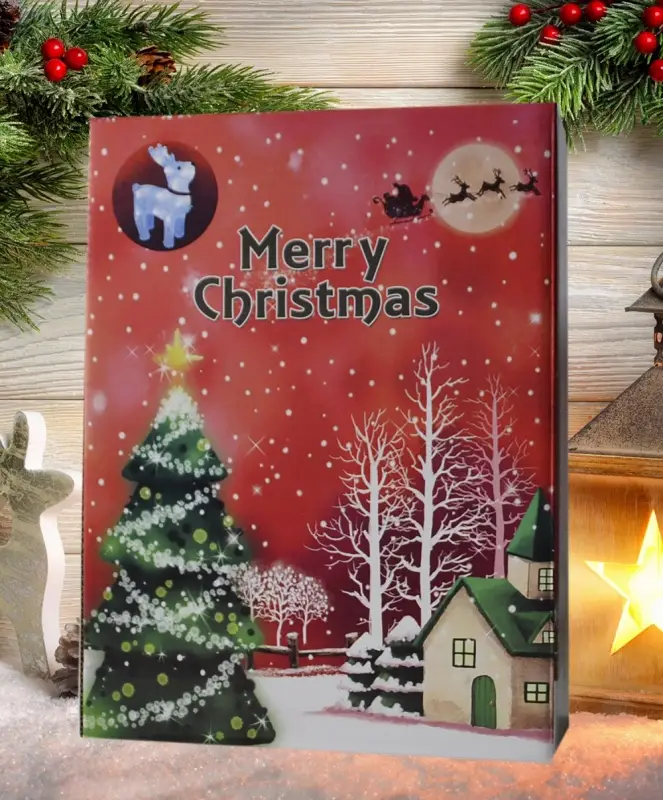 Новогодний светящийся светодиодный олень 25 см.