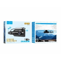 Видеорегистратор Hoco DI07 Max (WIFI version), 2 камеры, Wi-Fi, черный