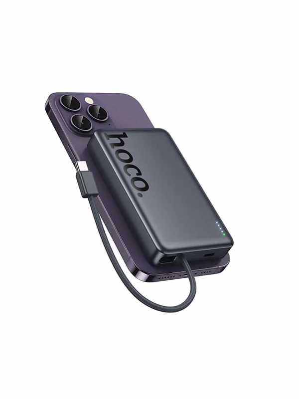 Внешний аккумулятор / повербанк Hoco Q44 10000mAh PD 20W с функцией Magsafe, встроенный кабель Type-C 20W