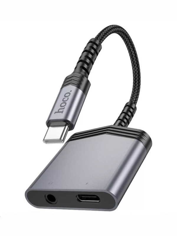 Переходник Hoco LS39 Type-C male to Type-C+3.5 female