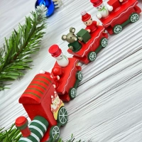 Новогодний паровозик 3 вагонч.20*5см