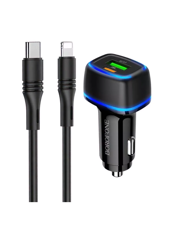 Автомобильное зарядное устройство BZ14A USB+Type-C +Кабель PD20W