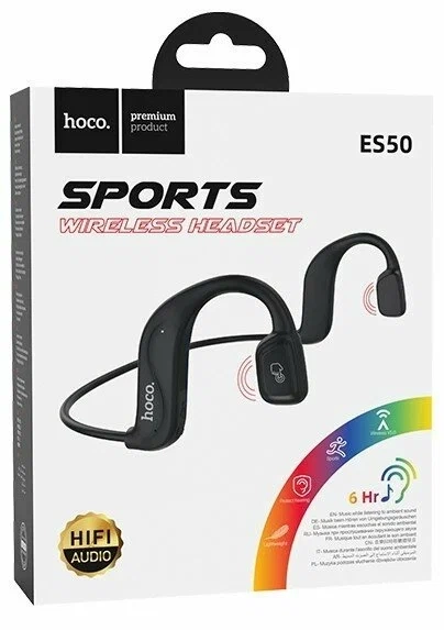 Беспроводные наушники Hoco ES50, с костной проводимостью, черные