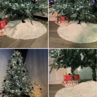 Меховой коврик юбка под елку новогоднюю