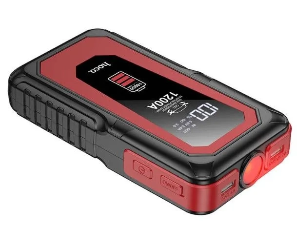 Аккумулятор-пусковое устройство (бустер) внешний 10000mAh 37Wh черный QS3 HOCO