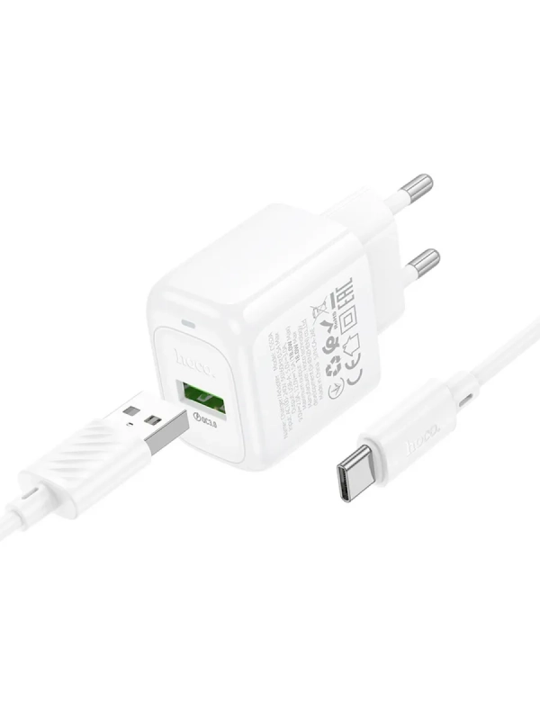 Зарядное устройство USB 3.0 QC с кабелем TYPE-C