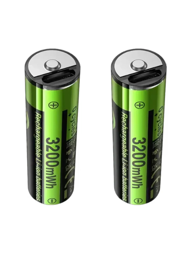 Батарейки АА аккумуляторные, перезаряжаемые, набор 2 шт