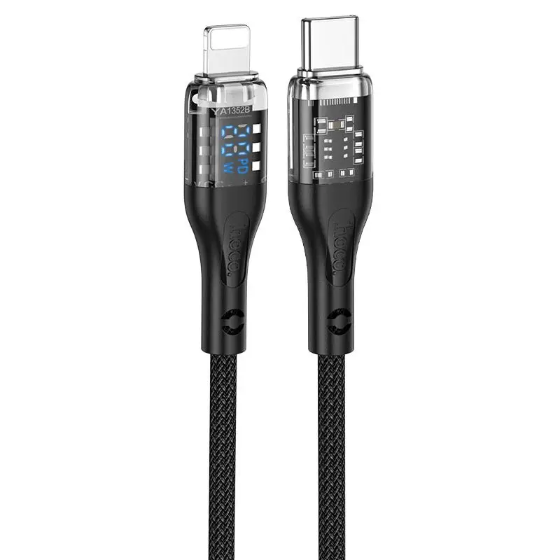 hoco Кабель для мобильных устройств Apple Lightning/USB Type-C, черный