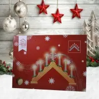 Рождественская горка 7 свечей дерев.