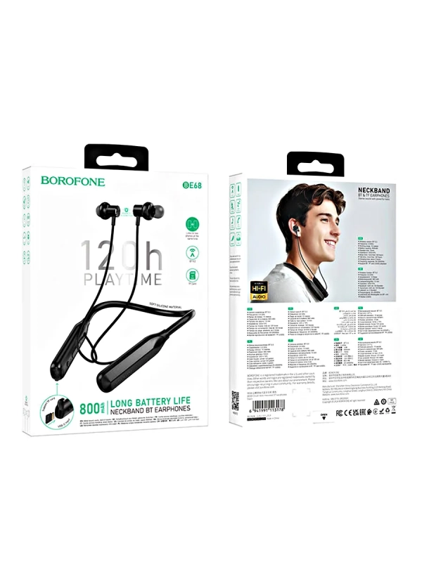 Наушники беспроводные блютуз спортивные на шею с микрофоном