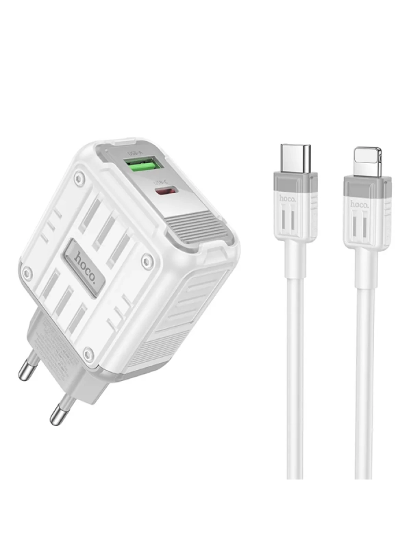 Сетевое зарядное устройство, 1 USB 3.0 QC+1 PD 45W (C136A)