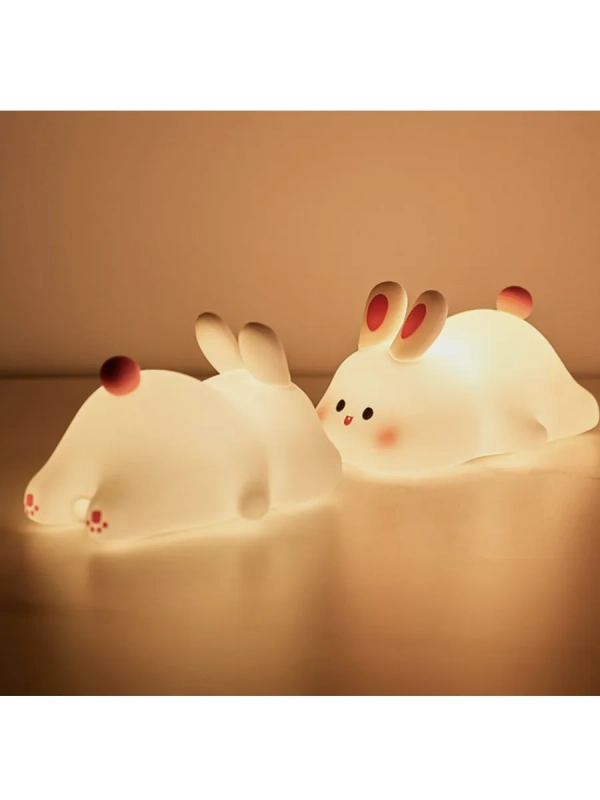 Ночник детский силиконовый светильник зайка HX16