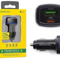 АЗУ USB Borofone BZ14A (3A/QC3.0/порт USB-C PD) черный