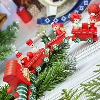 Новогодний паровозик 3 вагонч.20*5см