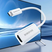 Переходник Borofone DH11, USB Type-C - HDTV, для фото- и видео техники, белый