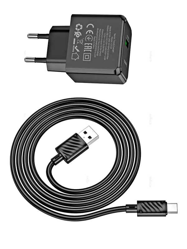 Сетевое зарядное устройство Hoco CS12A + Type-C