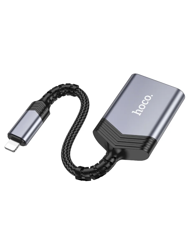 Картридер 2 в 1, Lightning, UA25, HOCO, поддержка TF/SD