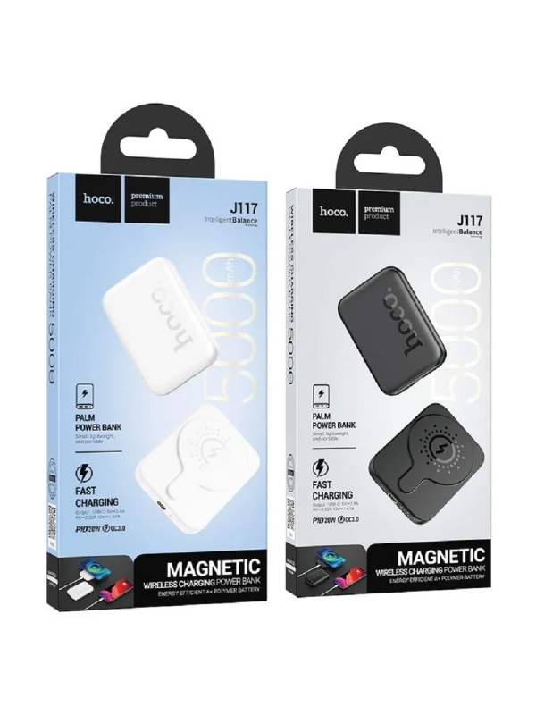 Пауэрбанк Hoco J117 5000 mAh с беспроводной зарядкой