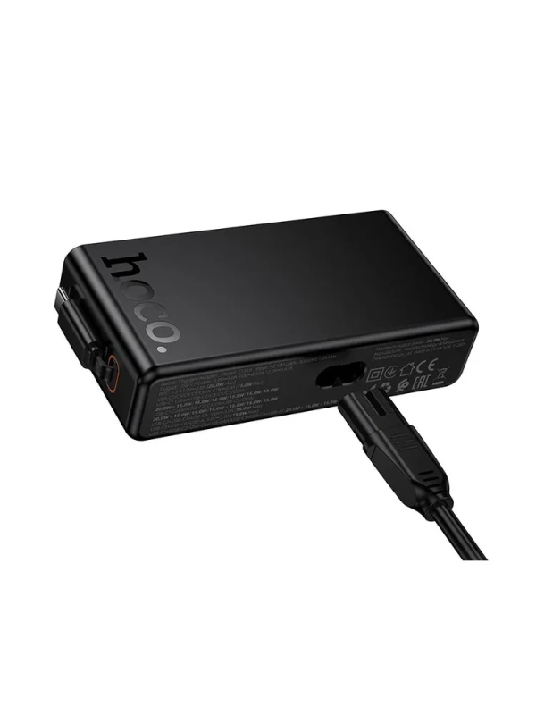 Сетевое зарядное устройство на 6 портов с кабелем рулеткой