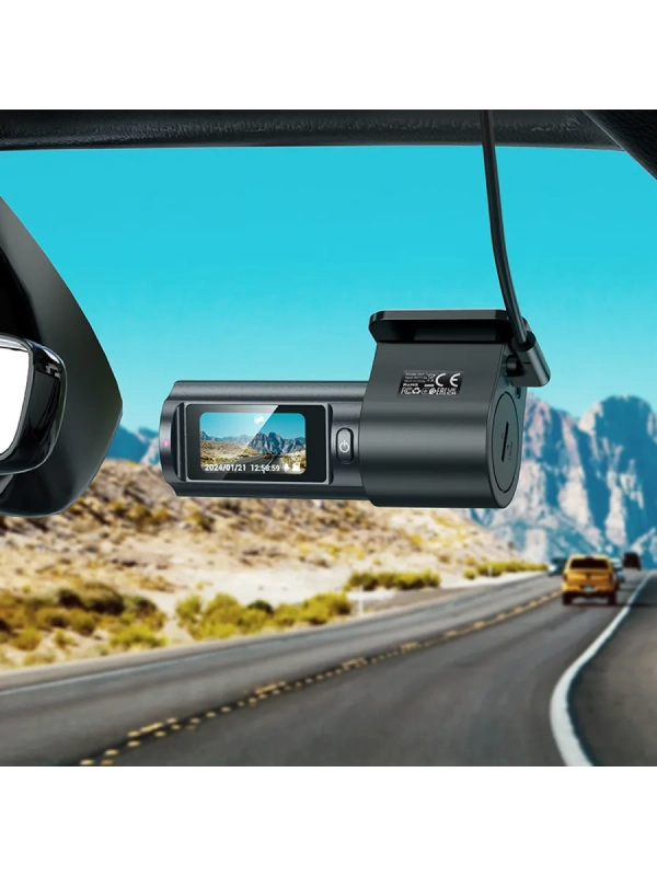 Видеорегистратор автомобильный Hoco DV7 Driving черный, 2K, Wi-Fi, Global