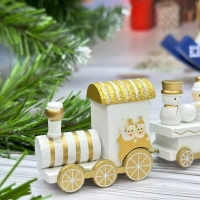 Новогодний паровозик 3 вагонч.20*5см