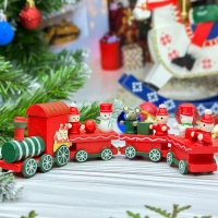 Новогодний паровозик 3 вагонч.20*5см