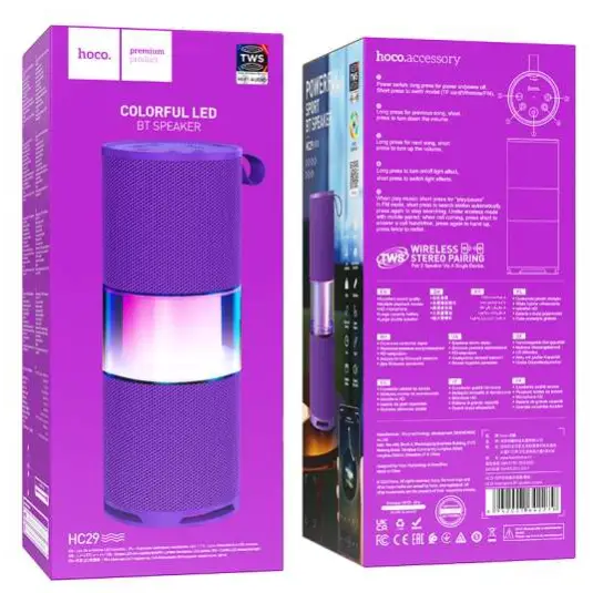 Портативная колонка Hoco HC29, фиолетовый