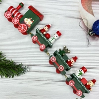 Новогодний паровозик 3 вагонч.20*5см