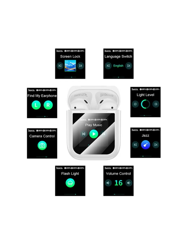 Беспроводные наушники EW80 BT TWS, сенсорный экран