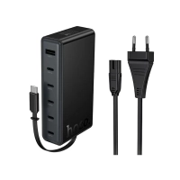 Сетевое зарядное устройство на 6 портов с кабелем рулеткой