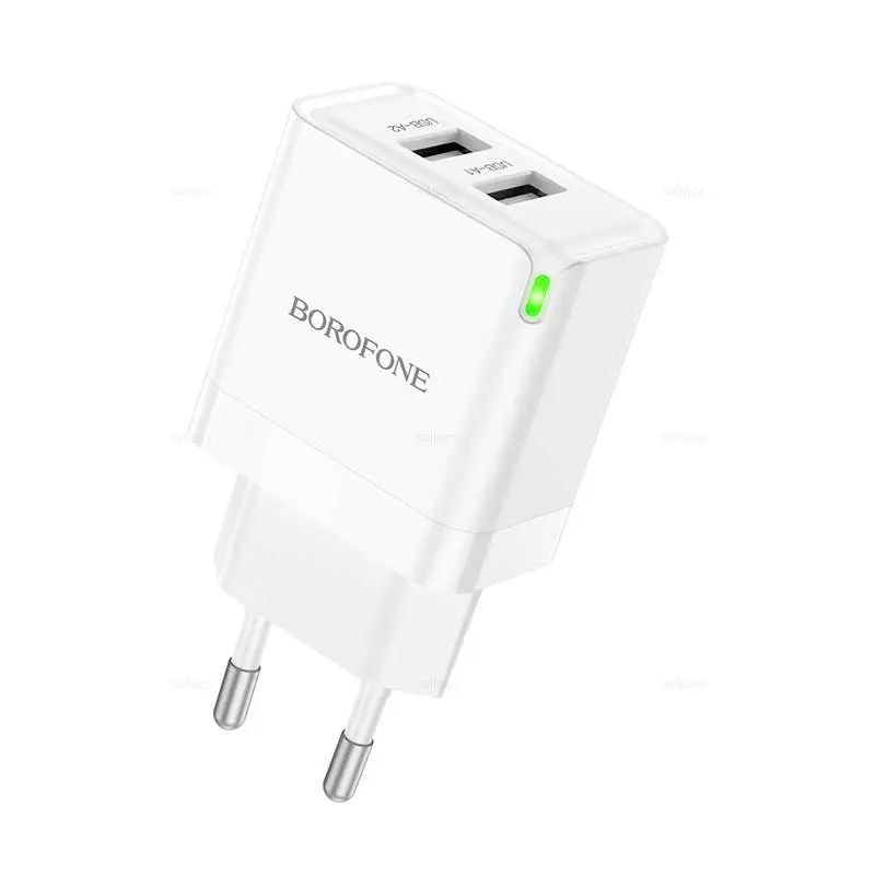 Зарядное устройство 2USB 2.1A Borofone BN15 без кабеля