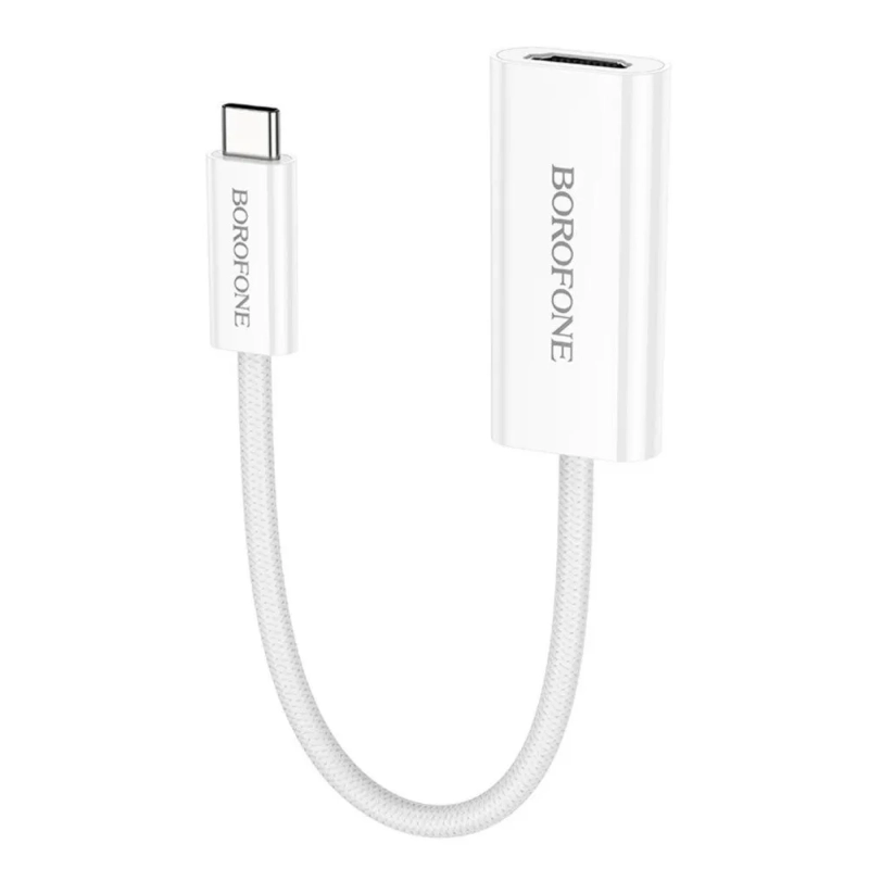 Переходник Borofone DH11, USB Type-C - HDTV, для фото- и видео техники, белый