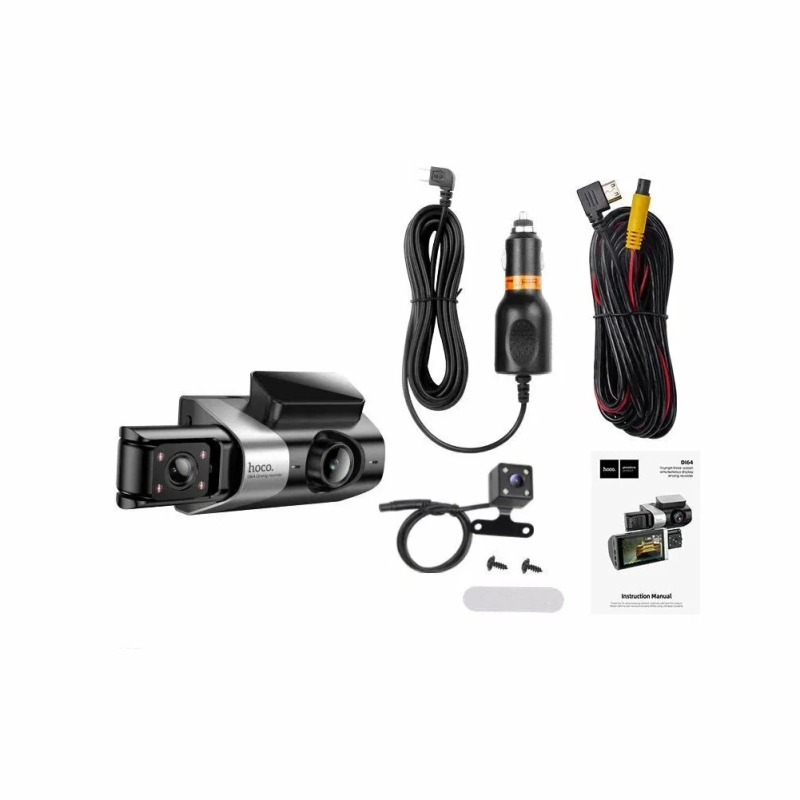 Видеорегистратор Hoco DI64 Wi-Fi с экраном 3.0, 3 камерами