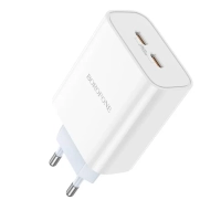 Сетевое ЗУ USB-C Borofone BA73A (35W/2 порта/PD) белый