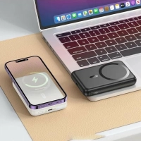 Быстрая зарядка. Беспроводной повербанк Hoco J141 10000 mAh черный.