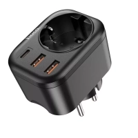 Сетевой фильтр HOCO NS3 1 гнездо + PD 20W + 2USB QC3.0 18W